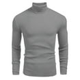 thumbnail image 2 of YHAJDS Men's Winter Casual Sweaters,Men's Pullover Sweaters Knitted Sweater Men Sweaters for the Winter Solid Color Thick Long Sleeve Turtleneck Casual Sweater, 2 of 5
