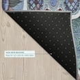 thumbnail image 6 of Addison Rugs Chantille Indoor/Outdoor Transitional Lattice Teal Machine Washable Round Rug, 8' x 8', 6 of 8