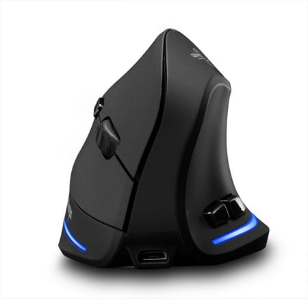 F-35 Mouse Wireless Vertical Mouse Ergonomic Rechargeable 2400 DPI Optional Portable Gaming Mouse for Mac Laptop PC