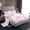 Pink White L, variant on jejeloiu Initial Letter L Full Size Sheets,Chic Bow Knot Bed Sheets,Pink White Floral Sheet Sets For Girl,Breathable Bedroom Decoration,4-Piece