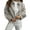 Brown/Gray, variant on Women’s Wool Blend Fall Winter Zip-Up Jacket, Fashion Lapel Long Sleeve Coat, Loose Casual Warm Outerwear, Trendy Thick Woolen Overcoat for Cold Weather, Daily Streetwear Gift for Her