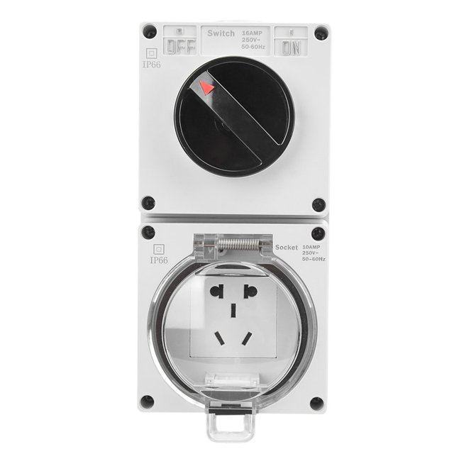 Wall Plug,IP66 Waterproof Wall Outlet Wall Socket Wall Adapter Sleek Aesthetic