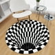 thumbnail image 1 of Alfombra redonda 3D Space, a cuadros Vortex Optical Illusions Alfombra antideslizante Alfombrilla an Meterk 120*120cm, 1 of 7