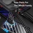 thumbnail image 4 of compatible ESSAGER 70W Fast Car Charger 2 USB+2 Type-C Charger Adapter with LED Light_Perfect Gift, 4 of 5