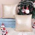 thumbnail image 5 of PiccoCasa 2 Pcs Sparkling Sequin Throw Pillow Covers 18" x 18'' Champagne, 5 of 8