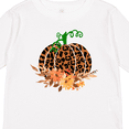 thumbnail image 4 of Inktastic Cheetah Print Pretty Pumpkin with Fall Leaves Boys or Girls Long Sleeve Toddler T-Shirt, 4 of 5