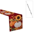 thumbnail image 3 of Fall Decorations Table Runner,Pumpkin Pattern Fall Dining Table Decor Flags,Thanksgiving Dinner Table Layout,12.99x72.04 Inch,Red, 3 of 6