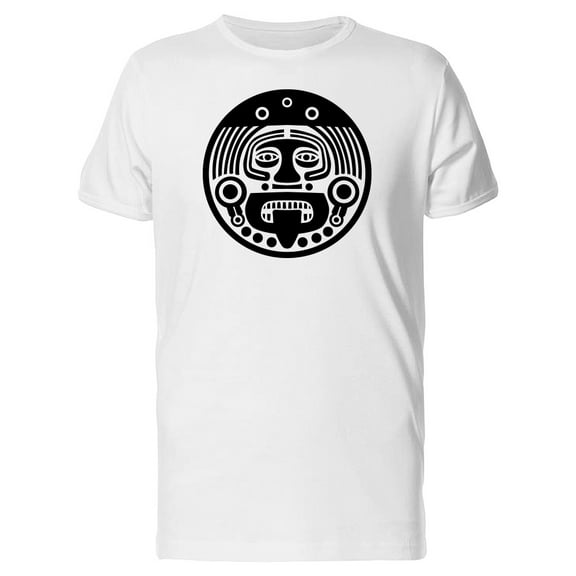 Aztec Face B&w T-Shirt Men -Image by Shutterstock, Male 4X-Large