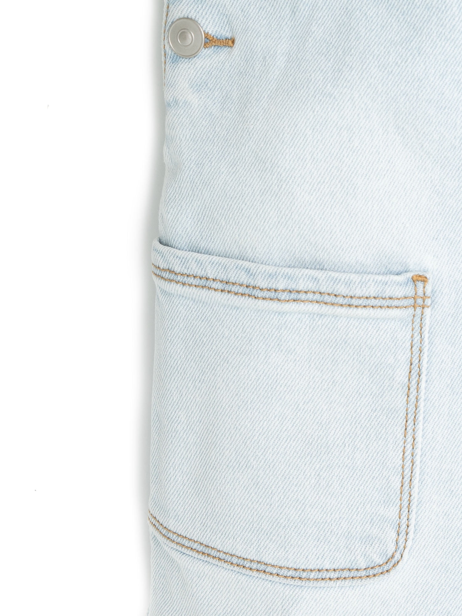 Wonder Nation Toddler Girls Denim Shortalls, Sizes 12M-5T