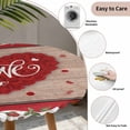 thumbnail image 6 of Valentine's Day Fitted Tablecloth with Elastic Edged, Round Table Cloth for Dining Table, Red Love Heart Roses Romantic Vintage Waterproof Oil Proof Table Cover for Indoor Outdoor 36"-44", 6 of 8