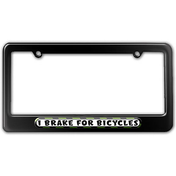 I Brake For Bicycles License Plate Frame
