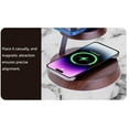 thumbnail image 4 of Magnetic Wireless Charger Station for iPhone/AirPods/Apple Watch/Samsung，Fast Charging Station with LED Light for iOS/Android Phone. (Wood Grain Style), 4 of 9