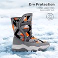 thumbnail image 3 of DREAM PAIRS Boys' Snow Boots, Mid-Calf Winter Boots with Warm Lining, Water-Resistant Upper, Hook-and-Loop Closure and Anti-Slip TPR Outsole, 3 of 6