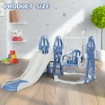 thumbnail image 6 of Easoger 4 in 1 Toddler Swing and Slide Unisex Child & Teen Swing Sets, Blue, 110 lb, 6 of 7