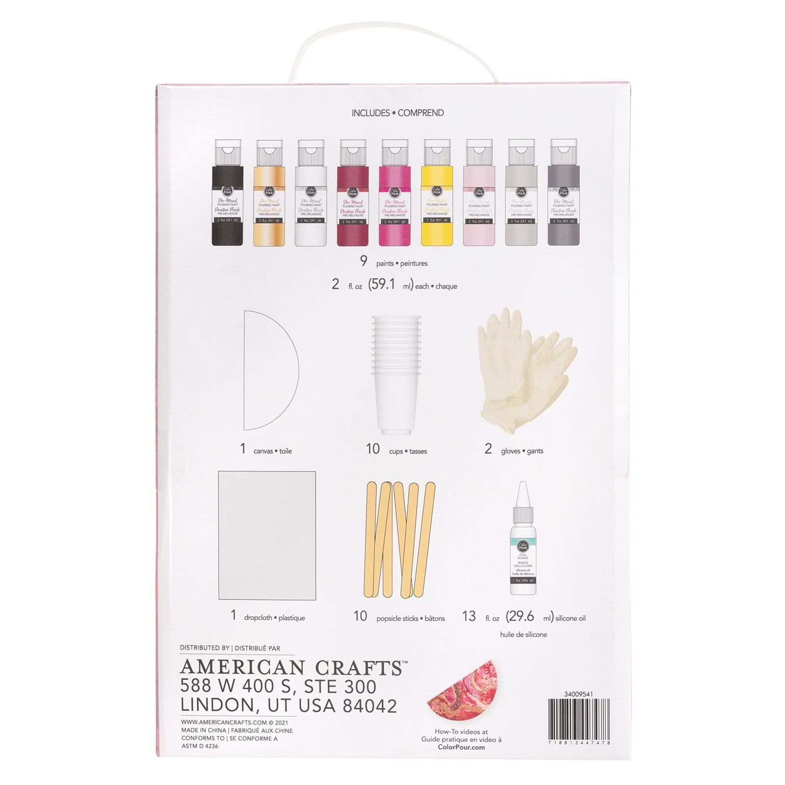 Color Pour Kit de démarrage pré-mélangé pour art