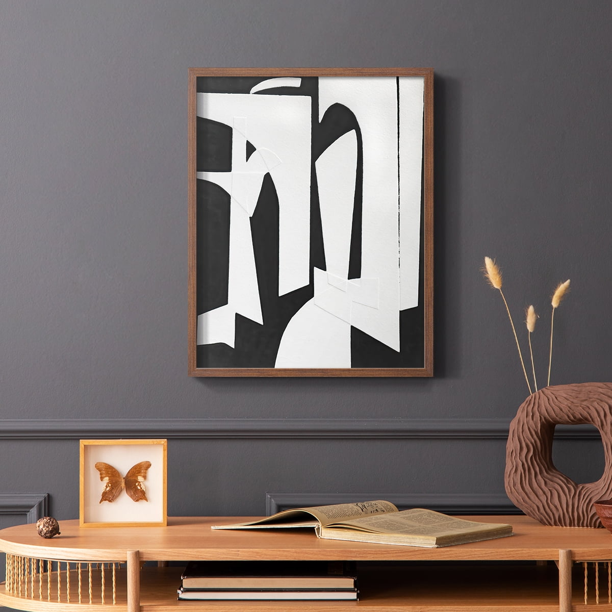 Spanish Arches II Framed Print in Brown Solid Wood Framed Print No Nail Hanging