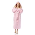 thumbnail image 1 of Women's Hooded Fleece Plush Robe Turkish Bathrobe, 1 of 4
