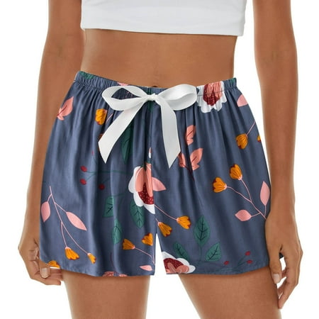 

Zizocwa Warm Sweaters For Women Women High Waist Pants Casual Womens Pajama Shorts Shorts Lightweight Printed Bow Elastic Waist Pj Bottoms Tempo Pants