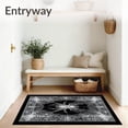 thumbnail image 3 of ODIKA 2'x3' Machine Washable Non-Slip Area Rug, Spooky Spider Web High Traffic Rug, Black, 85219, 3 of 7