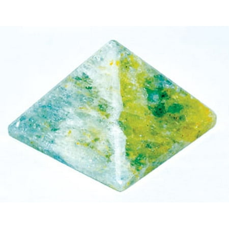 Throat Chakra Gemstone Learning Science Geology Gemstone Pyramid Aquamarine Ocean Energy Throat Chakra Courage 25-30mm ()