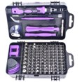 thumbnail image 2 of Juego de Destornilladores Bling Bling 115 en 1 Herramienta Manual Multifuncional Color Morado, 2 of 10