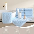 thumbnail image 4 of Jessy Home 24 Pack Blue Washcloths for Bathroom 13x13 Inch Ultra Soft Hand Face Towels, 4 of 9
