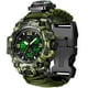thumbnail image 1 of (verde) Reloj táctico militar 23 en 1 para hombres, relojes de supervivencia multifuncionales impermeables para exteriores con brújula, silbato, iniciador de fuego y termómetro, pulseras de reloj Pa, 1 of 5