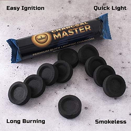 Quick Light Charcoal Tablets for Incense – 33mm Capsules – Charcoal Disk Lights – Instant Fire Coal Tablets – Set of 100 Charcoal Disks per Box$$Home Decor, Kitchen, & Other