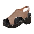 thumbnail image 2 of Wowcloth Platform Peep-Toe Sandals for Women – Comfortable Wedge Heel with Height Increase, Plus Size Available for Spring Summer Trendy Footwear, 2 of 9