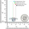 thumbnail image 4 of Bezel Set 8mmX8mm Asscher Women Engagement Ring Cubic Zirconia 925 Sterling Silver, 4 of 5