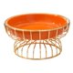thumbnail image 1 of Bandeja Naranja Brillante Bandeja De Frutas De Estilo Del Norte De Europa Diseño Simple Recipiente De Almacenamiento De Placa De Caramelo De Cerámica Con Líneas De Hierro Dorado Para Sala De Estar Methold HA025819-02, 1 of 7