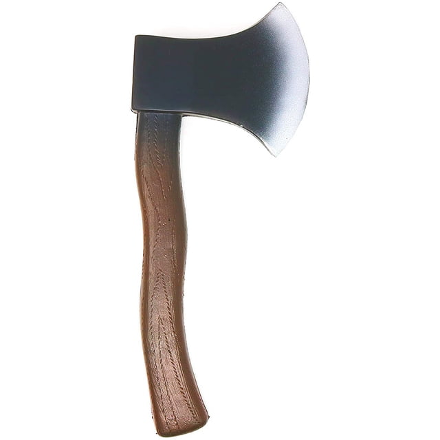 Juguete de utilería para disfraz de leñador esquelético: hacha con apariencia de madera, 1 pieza