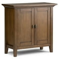 thumbnail image 2 of Redmond 32 inch Wide Solid Wood Low Storage Cabinet in Light Golden Brown, 2 of 12