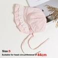 thumbnail image 2 of Gorro bonito para nacimiento de niña, gorro de algodón suave para recién nacido, para niñas de 3 a 6 meses, talla S, 2 of 5