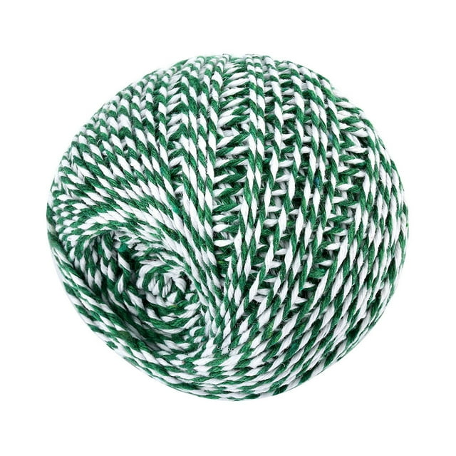 Cotton Thread Weave Socks Clothes Hats Clothing Practicing Prop Sewing Rope Multicolored 100 Meters for Beginners DIY Ropes green + white