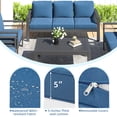 thumbnail image 4 of AECOJOY 7-Piece Outdoor Patio Set – Blue, Aluminum Sectional Sofa with Coffee Table, Seats 9, 4 of 8