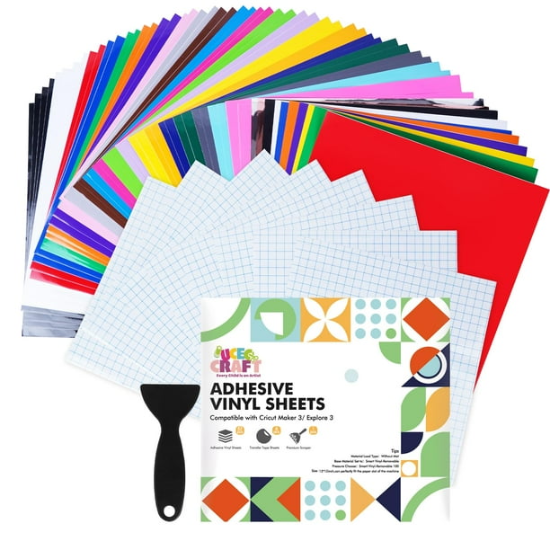 Láminas adhesivas de vinilo UCEC 66, 30 x 30 cm, para Cricut