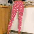 thumbnail image 2 of QATAINLAV Valentine Leggings for Women 2025 Butt Lift Tummy Control High Waisted Yoga Pants Cute Love Heart Print Elastic Tights 90 off Clearance Sale Pink XL, 2 of 5