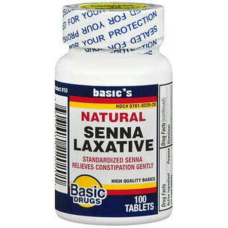 Basic Drugs Senna-S Laxative With Stool Softener - 100 (Best Laxative After C Section)