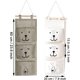 thumbnail image 3 of Pack of 2 Wall Hanging Bag, Hanging Organiser, Waterproof Canvas Bag, Hanging Storage Bag, Hanging Bag, Storage Bag with 3 Pockets, for Children's Room, Bathroom, Bedroom, 3 of 5
