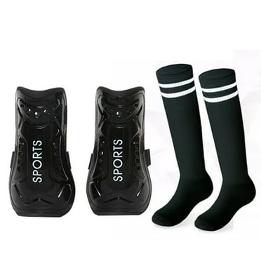 TELOLY Shin Guards,Complete Protection Set Soccer Socks,Strong Breathability Youth Soccer Socks