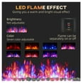 thumbnail image 4 of Electric Fireplace Wall Mounted 41.3", 1500W Flame Effect Fireplace, 7 Color Lights, Black, Modern Home Heating, 4 of 9