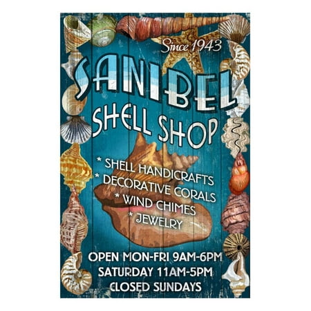 Shell Shop - Sanibel, Florida Print Wall Art By Lantern