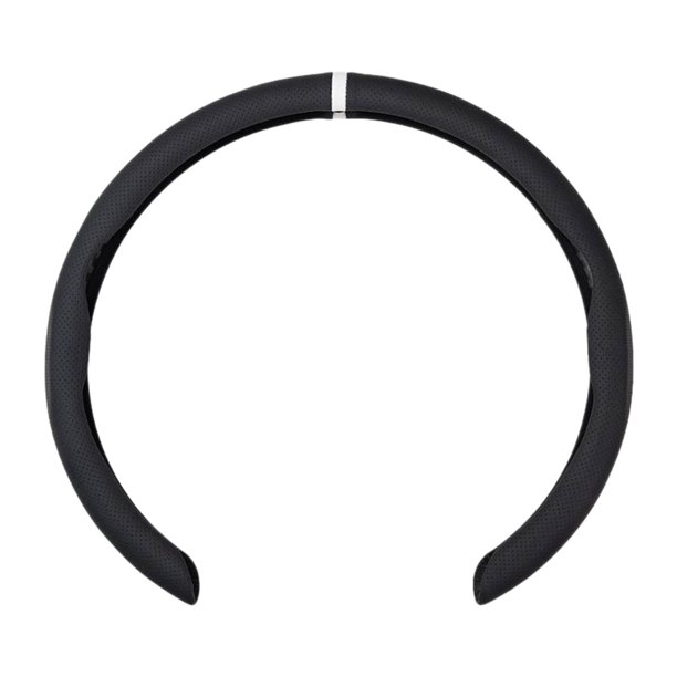 Funda de cuero para volante, calidad premium, perforada, antideslizante, estilo deportivo, para conducir, agarre mejorado, piel de vacuno duradera, ajuste universal, accesorios para auto,