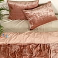 thumbnail image 5 of DecorAvenue Ultra Luxry Velevt Duvet Cover Set 3 Pc Comforter Cover Set for Home Decoration with Zip Closure no Filling Rose Gold Color Twin Size 68" x 90" Inches, 5 of 5