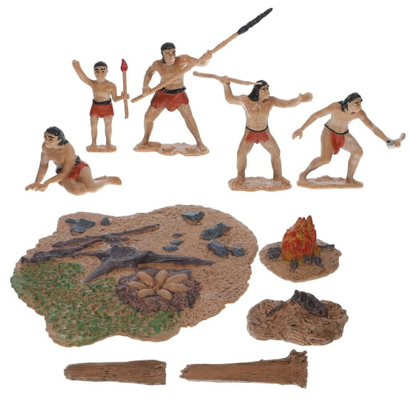 Raindrops Assorted Color Mini Primitive Men Figurines for Home Decoration Plastic Miniature Humans Models