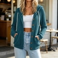 thumbnail image 2 of Thousandth Women's Cardigan Sweaters Casual Hooded Fleece Lined Cardigans Loose Button Bown Front Winter Outfit with Hood Keep Warm, 2 of 9
