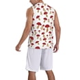 thumbnail image 2 of Naloa Red Mushroom Basketball Jersey Reversible Men's Mesh Athletic Sports Shirts Training Practice S-4XL3X-Large, 2 of 6