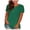 Green summer tops for women, variant on pimelu Summer Savings Tee Tops for Women Womens Tops Plus Size Loose Casual Crewneck Breathable Workout Tops Trendy Solid Short Sleeve Workout Tops for Women Clearance