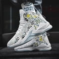 thumbnail image 4 of Kids Basketball Shoes High Top Youth Fashion Sneakers Girls Casual Sports Basketball Shoes Breathable Comfortable Boys Sneakers for Big Kids, 4 of 7